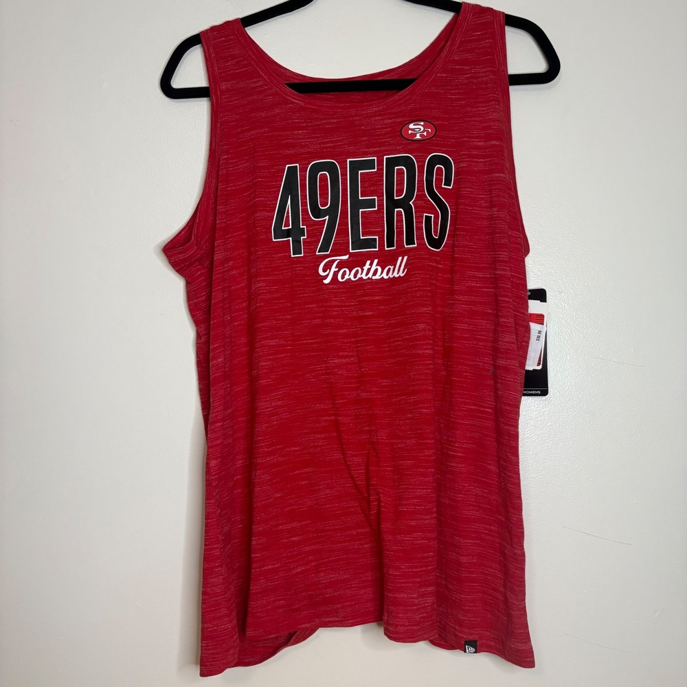 San‎ Francisco 49ers NFL Tank Top Womens L Red New Era Football Sleeveless